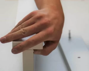 person assembling furniture